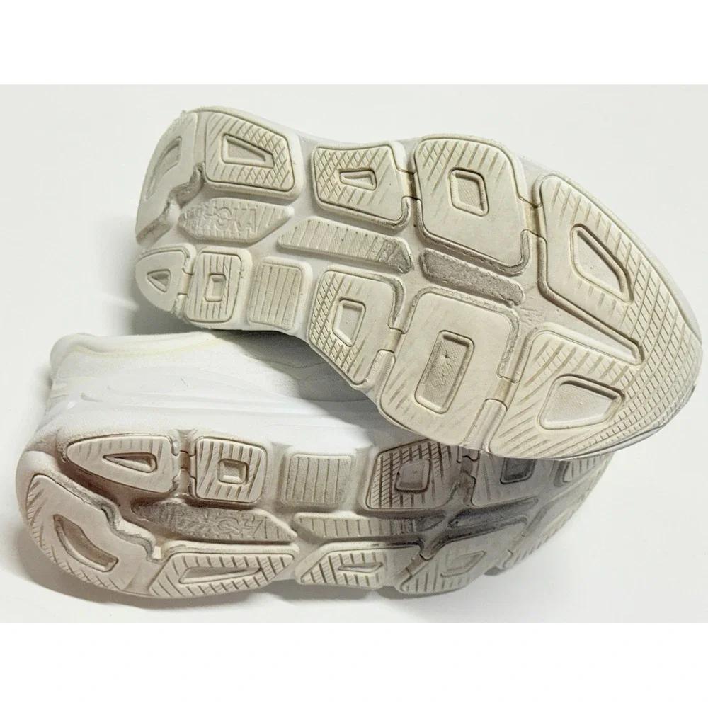 Hoka Bondi 9 White Running Shoes Womens 10B Low Top Sneakers 1162012 WWH